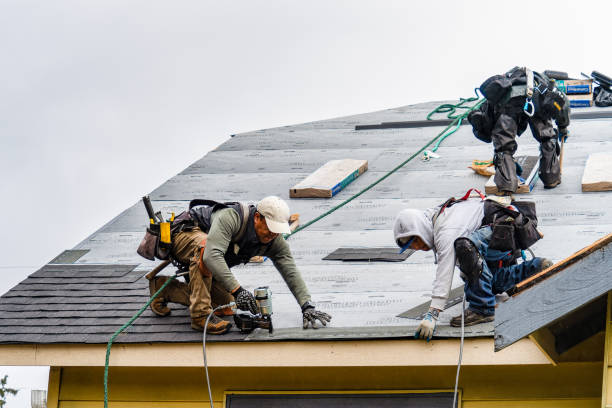 Professional Emergency Roof Repair technician working in Rockport, MA